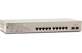 Switch ALLIED TELESIS | 8-port 10/100/1000 (PoE+) + 2 Gigabit SFP Switch ALLIED TELESIS AT-GS950/10PS
