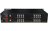 Video Converter GNETCOM | Bộ chuyển đổi Video quang 16 kênh GNETCOM HL-16V-20T/R 720P 