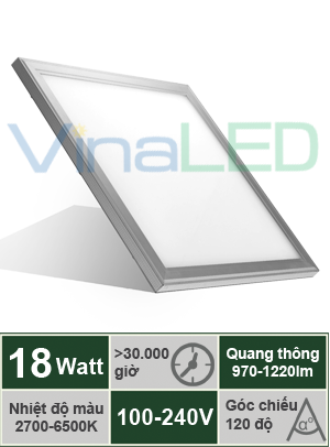 Đèn LED gắn trần tấm 18W VinaLED PL-D18S