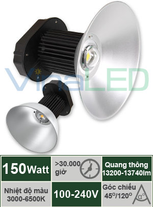 Đèn LED nhà xưởng 150W VinaLED HB-A150C 