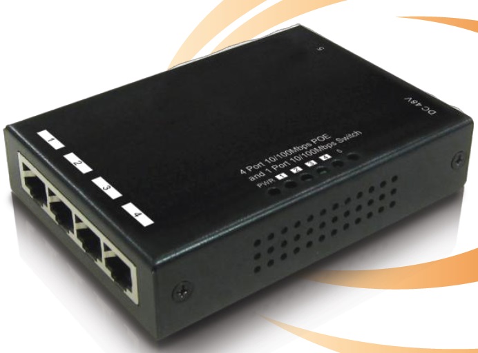 5-Port 10/100Mbps PoE Switch IONNET IFE-504 (36Watt)