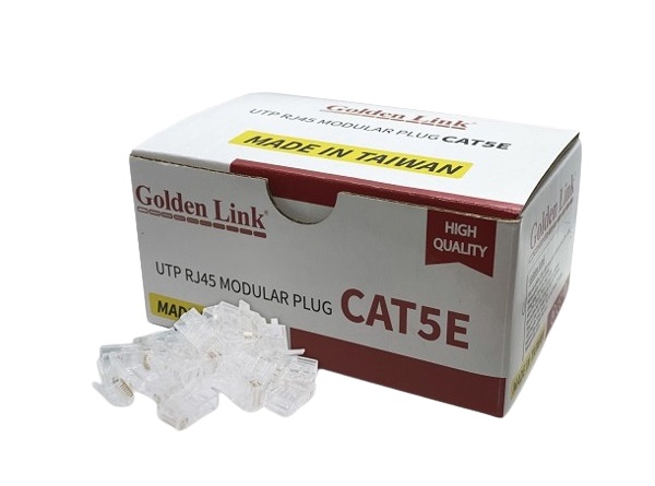 Đầu bấm mạng RJ45 UTP-Modular Plug RJ45 Golden Link CAT5E UTP (GL02001) Đầu bấm mạng RJ45 UTP-Modular Plug RJ45 Golden Link CAT5E UTP (GL02001)