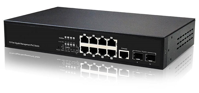 10-Port 10/100/1000Mbps PoE Switch IONNET IGS-1008 (130Watt)