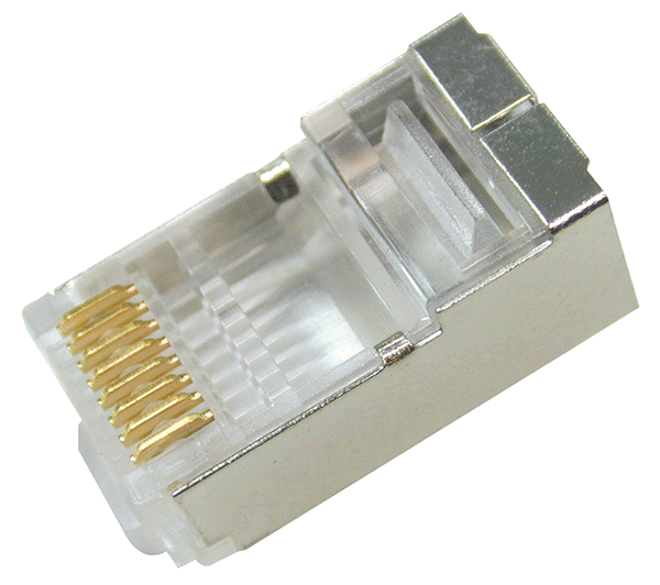 Đầu nối bọc kim loại RJ-45 Dintek CAT.5E FTP Modular Plug (1501-88007) Đầu nối bọc kim loại RJ-45 Dintek CAT.5E FTP Modular Plug (1501-88007)