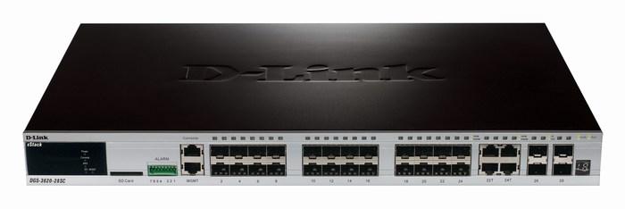 28-Port Gigabit L3 Stackable Managed Switch D-Link DGS-3620-28SC/EEI