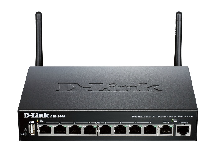 8-Port Gigabit Wireless VPN Router D-Link DSR-250N