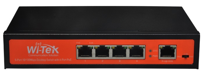 5-port 10/100Mbps PoE Switch WITEK WI-PS205