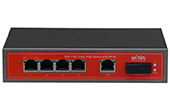 Switch PoE WITEK | 5 port 10/100Mbps + 1 port SC Fiber PoE Switch WITEK WI-PS105F