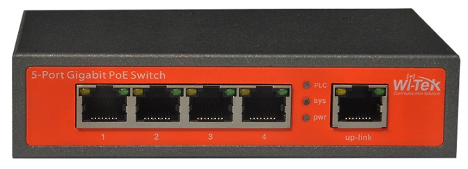 5 port Gigabit 48V PoE Switch WITEK WI-PS305G