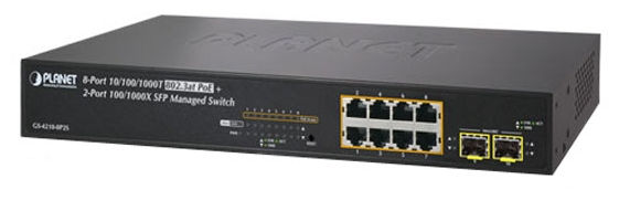 8-port 10/100/1000Mbps PoE Switch PLANET GS-4210-8P2S