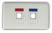 Cáp mạng COMMSCOPE | Mặt nạ 2 port Faceplate Kit Shutter COMMSCOPE (2-1427030-2)
