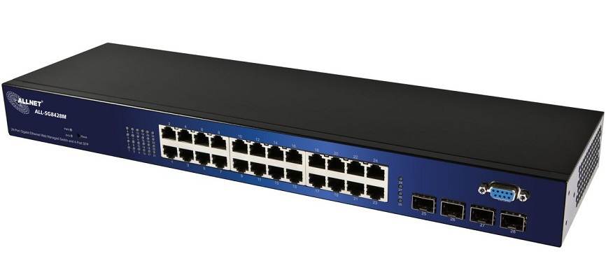 24-Port Gigabit + 4x SFP Switch ALLNET ALL-SG8428M