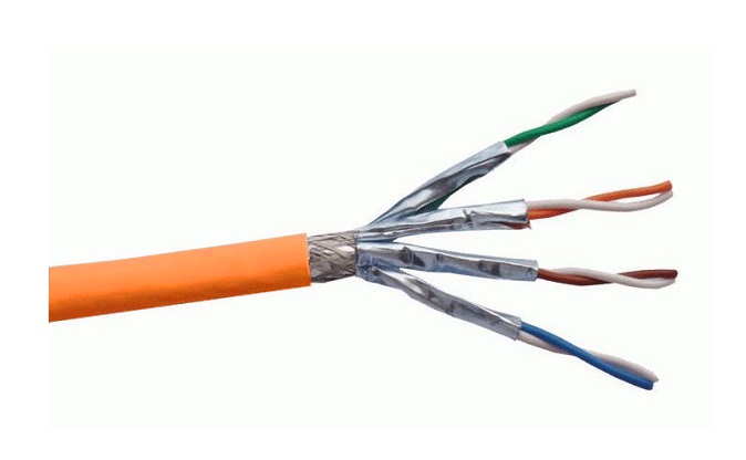 Cáp mạng 4 đôi LS CAT.7 S/FTP copper (SSP-G-C7G-E1ZN-X 0.5X4P/ORLSZH, Orange)