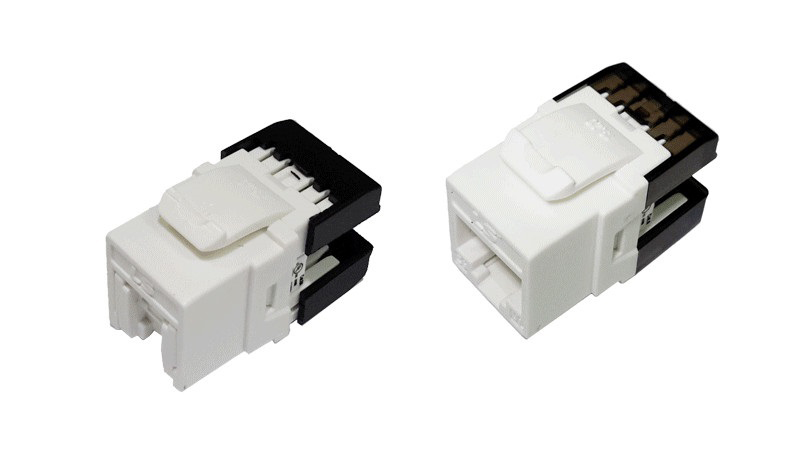 Modular Jack LS Shielded Cat5e UTP RIDC White (LS-MJ-SC5E-WH-RIDC)