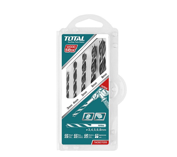 Bộ 5 mũi khoan gỗ TOTAL TACSD7055