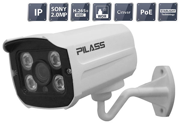 Camera IP hồng ngoại 2.0 Megapixel PILASS ECAM-PH606IP 2.0