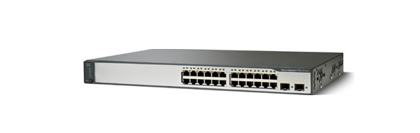 24-Port Ethernet 10/100 Switch Cisco Catalyst WS-C3750V2-24TS-S