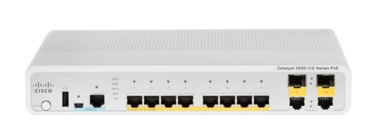 8-Port Gigabit Ethernet PoE Switch Cisco Catalyst WS-C3560CG-8PC-S   