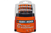 Máy công cụ BLACK & DECKER | Bộ mũi khoan và vặn vít 23 chi tiết Black & Decker 15095-B1
