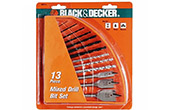 Máy công cụ BLACK & DECKER | Bộ mũi khoan khoét gỗ 13 chi tiết Black & Decker 50613G