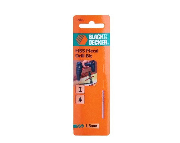 Mũi khoan sắt HSS 1.5mm Black & Decker A8062