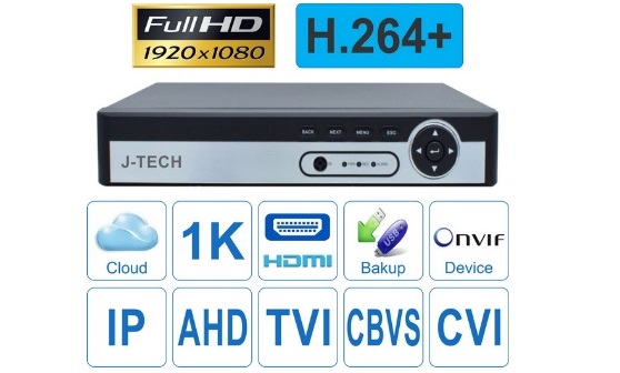 Đầu ghi hình camera AHD/TVI/CBVS/IP 8 kênh J-TECH UHY6108