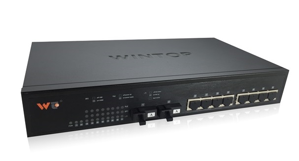 8-Port 10/100/1000Base-T(X) + 2-Port 1000Base-F(X) Switch WINTOP YT-DS6010-2GF8GT