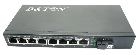 Chuyển đổi Quang-Điện Media Converter Unmanaged Fiber Switch BTON BT-918GS-20A