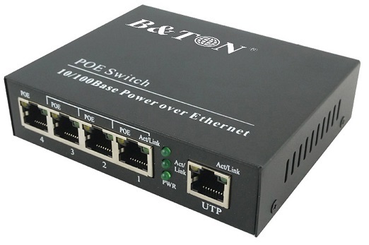 4-port 10/100/1000Mbps PoE Switch BTON BT-6104GE-20