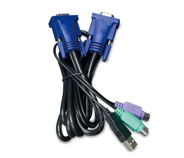 1.8M USB KVM Cable with built-in PS2 to USB Converter PLANET KVM-KC1-1.8