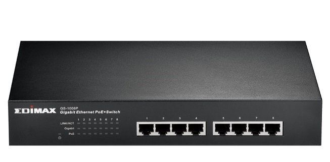 8-Port Gigabit Ethernet PoE Switch EDIMAX GS-1008P