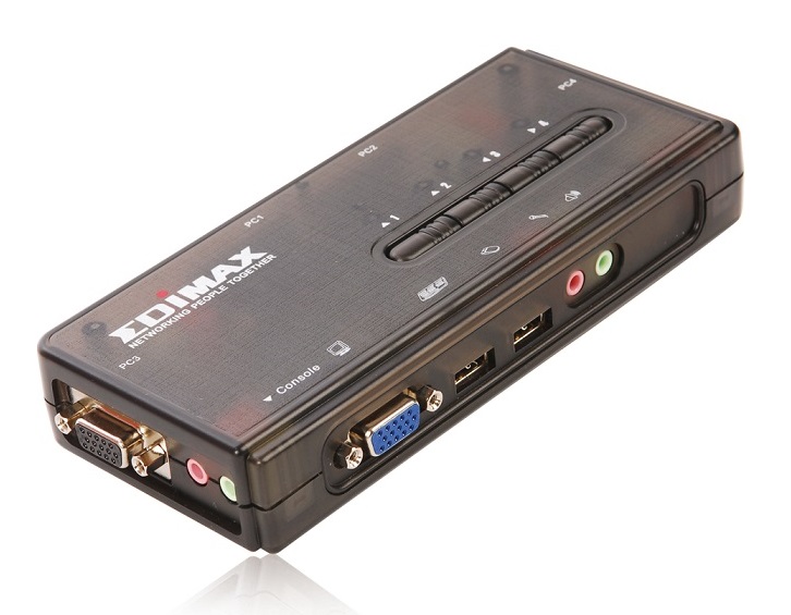 350MHz High Bandwidth 4 Ports USB KVM Switch EDIMAX EK-UAK4