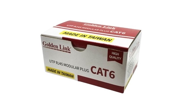 Đầu bấm mạng RJ45 CAT6 UTP-Modular Plug RJ45 Golden Link CAT6 UTP (GL02002)