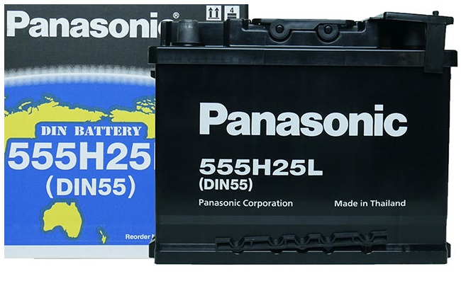 Ắc quy 12V-55AH PANASONIC 555H25L (DIN55)