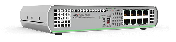8 port 10/100/1000T Unmanaged Gigabit Ethernet Switch ALLIED TELESIS AT-GS910/8