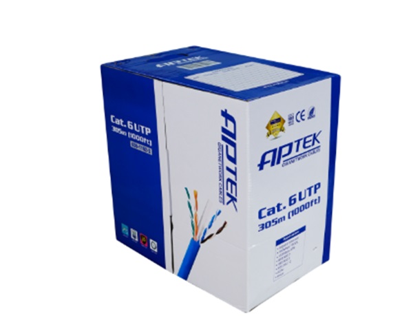Cáp mạng APTEK CAT.6 U/UTP 23AWG PVC (630-1102-2)