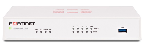 5 x GE RJ45 ports (1 x WAN port, 4 x Switch ports) Firewall FORTINET FG-30E-BDL-950-12