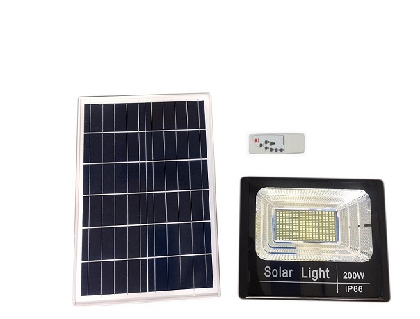 Đèn LED năng lượng mặt trời SOLAR 200W (Kích thước đèn: 340x280x90 mm)