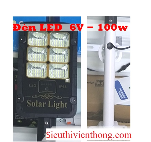 Đèn LED năng lượng mặt trời SOLAR LJD 6V-100W (Bao gồm tấm pin, chân đế)