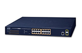 Thiết bị mạng PLANET | 16-Port 10/100/1000T 802.3at PoE + 2-Port 100/1000X SFP Managed Switch PLANET GS-4210-16P2S