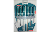 Tua vÃ­t TOTAL | Bộ 6 tua vít dẹp và bake TOTAL THTDC250601