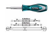 Tua vÃ­t TOTAL | Bộ tua vít 6 đầu TOTAL THT2506076