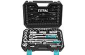 Công cụ đồ nghề TOTAL | Bộ 44 cái socket (1/4+1/2 inch) & cần 2 chiều TOTAL THT421441