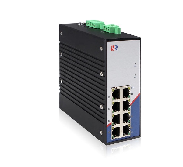8-port 10/100/1000Base-T(X) Industrial DIN-Rail Switch WINTOP YT-RS208-8GT