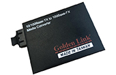 Media Converter Golden Link | 10/100M Dual Fiber Single Mode Media Converter Golden Link GFD0220-GL06S101ED