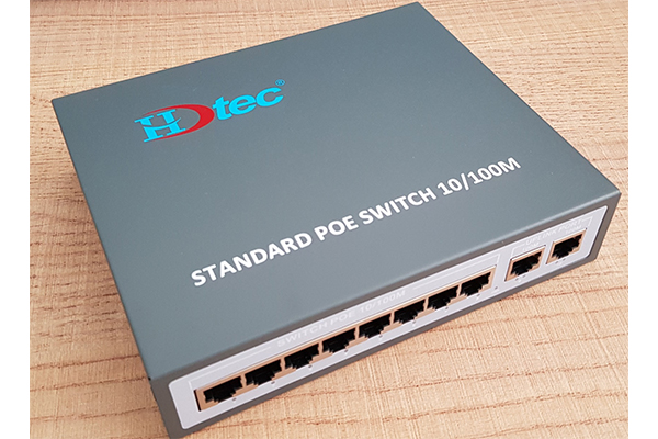 8-port 1G + 2-port Uplink 1G Switch PoE quang HDTEC 