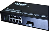 Switch PoE HDTEC | 8-port 1G + 1-port Uplink 1G Switch PoE quang HDTEC