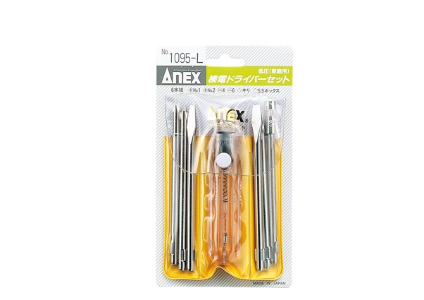 Bộ bút thử điện 6 mũi điện áp thấp ANEX No.1095-L