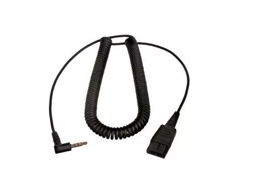 Jabra QD PC Cord to 1x3.5mm Jack coiled cord