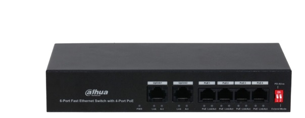 4-port 10/100Mbps PoE Switch DAHUA DH-PFS3006-4ET-36